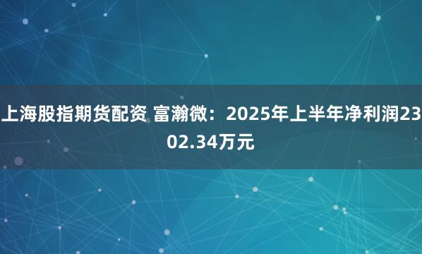 上海股指期货配资 富瀚微：2025年上半年净利润2302.34万元