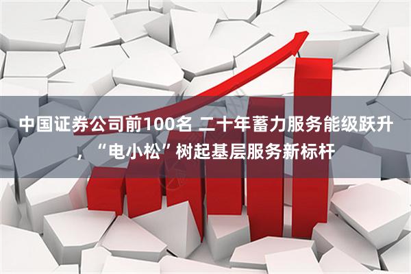 中国证券公司前100名 二十年蓄力服务能级跃升，“电小松”树起基层服务新标杆